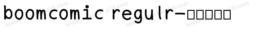 boomcomic regulr字体转换